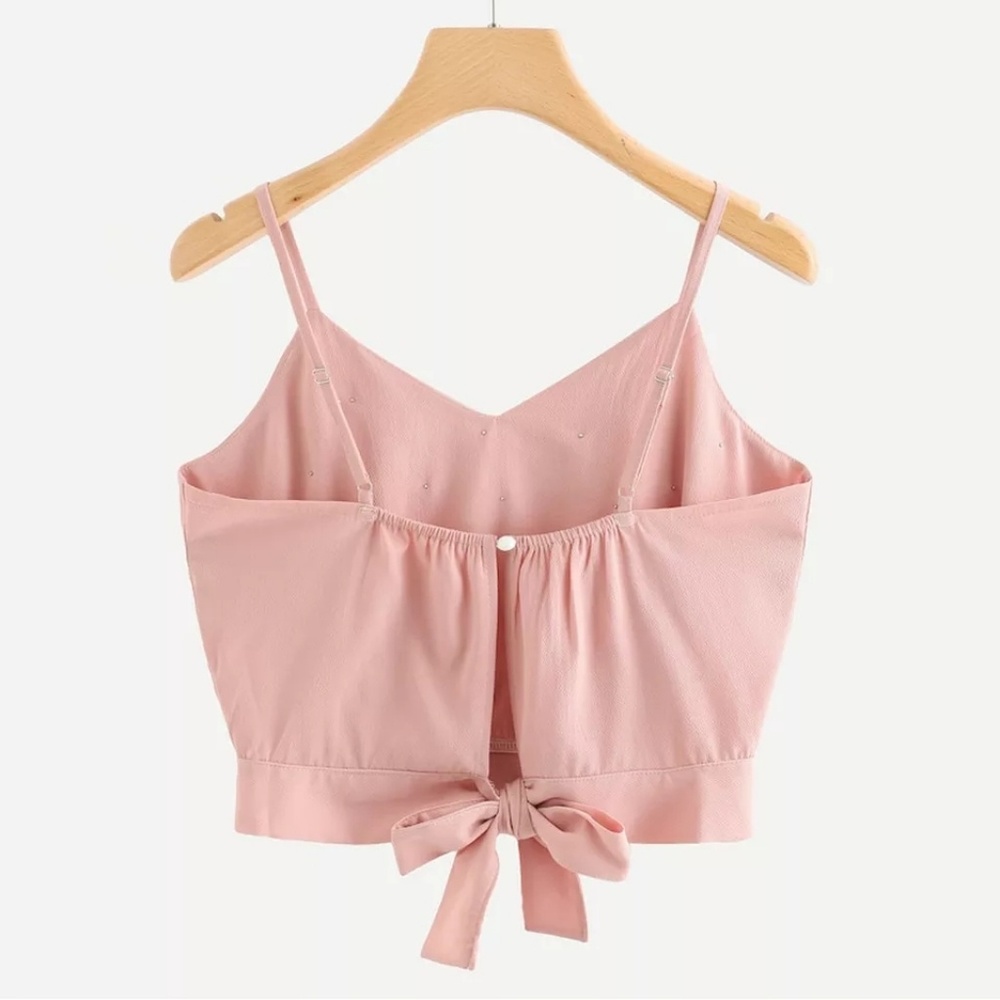 LAST ONE Pink Pearl Crop Top - Picture 2 of 3